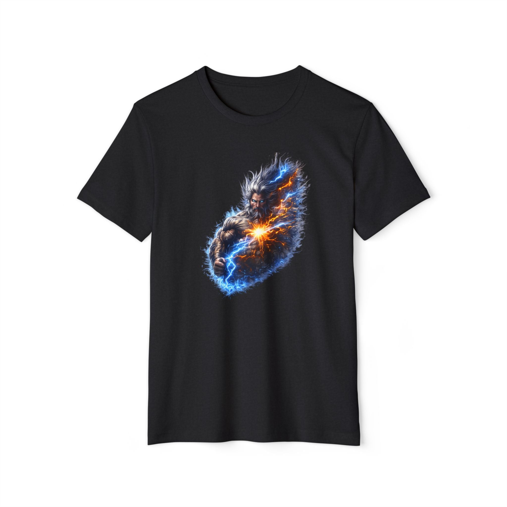 Energy Burst T‑Shirt — Cosmic Warrior Lightning Graphic Tee