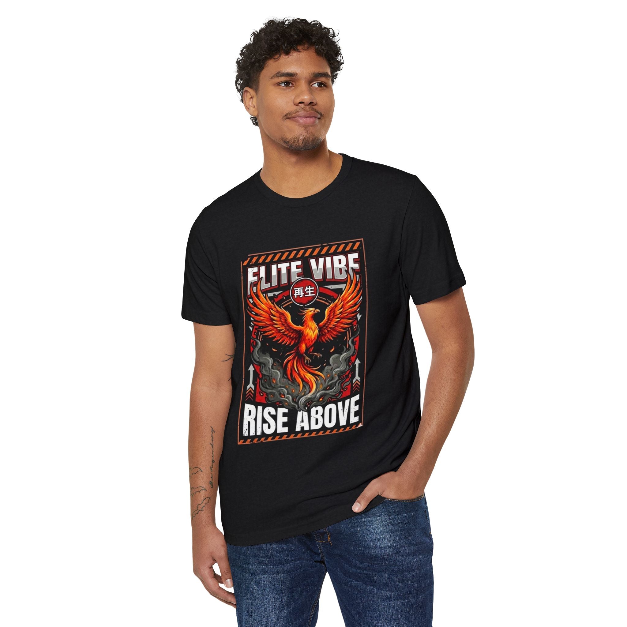 Rise Above Phoenix T-Shirt — Elite Vibe Motivational Graphic Tee