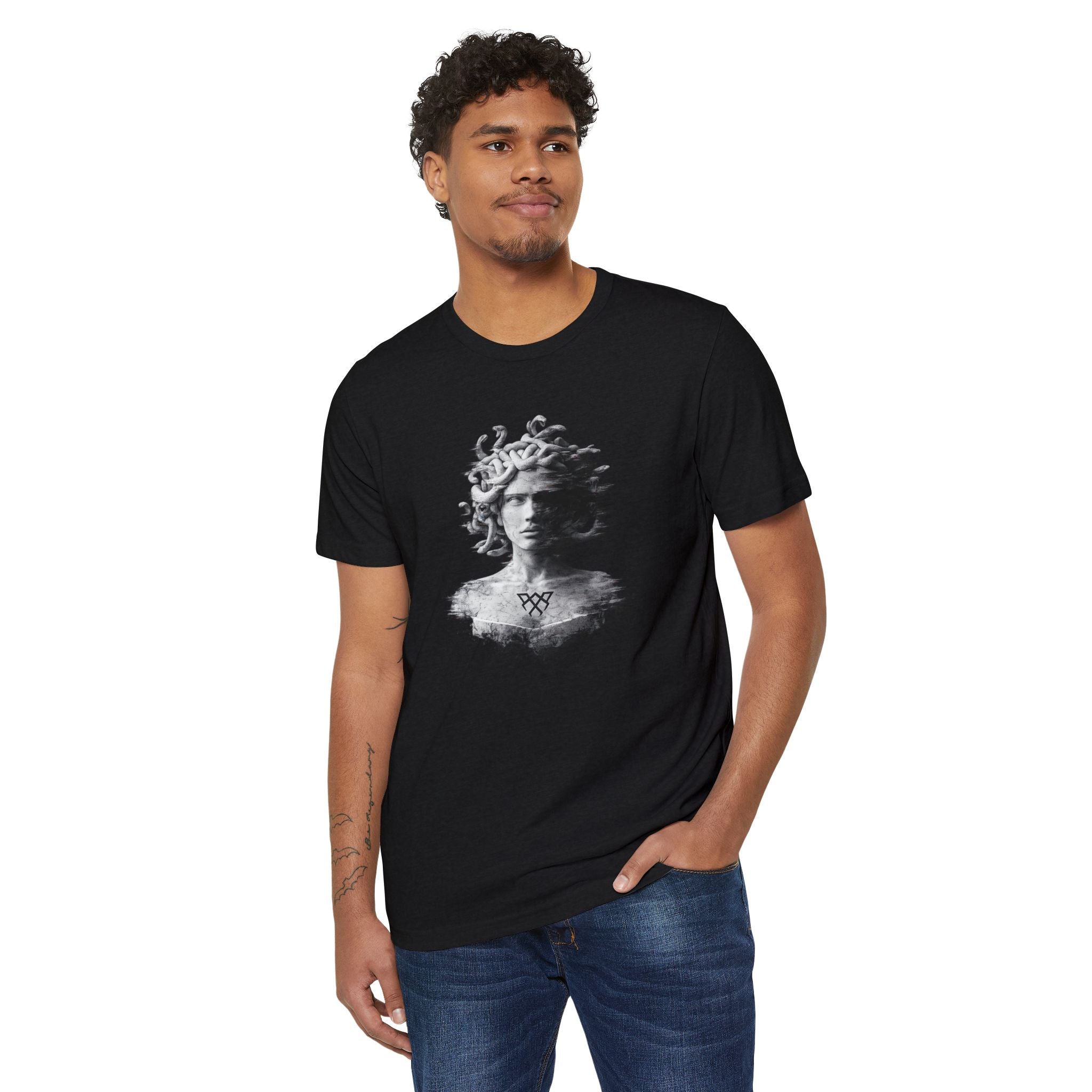 Medusa Portrait T-Shirt — Classical Myth Art Tee
